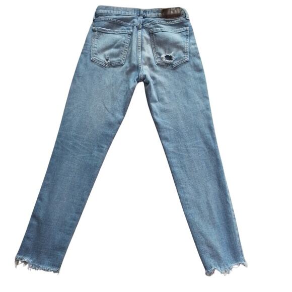 Moussy Vintage Distressed Jeans Blue Sz 26 Made in Japan - Picture 2 of 6